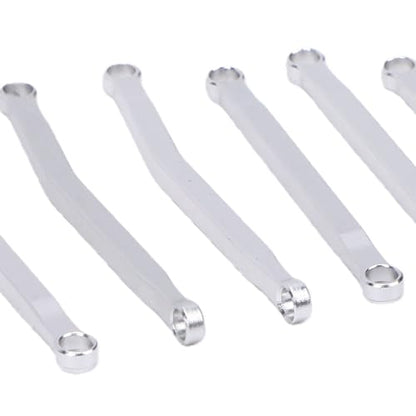 High Clearance Chassis Links Set, Aluminum Alloy RC Crawler Chassis Steering Links Set with Polished Finish, Linkage Upgrade Part for 1/10 RC Crawler Trail Rock Use