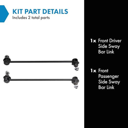 TRQ Front Driver and Passenger Side Sway Bar Link Set 2 Piece for 2014-2020 Acura MDX - style: PSA28661