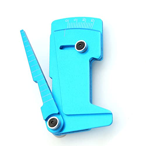 kingsea Aluminum RC Car Ruler Camber & Ride Height Gauge Adjustable Ruler Compatible with 1/8 1/10 HSP HPI Accessory (Blue)