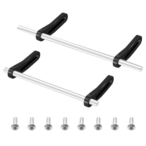 OGRC Adjustable 1/10 RC Bumper Mount Aluminum Alloy Front & Rear Bumper for TRX4 TRX6 Axial SCX10 Element Enduro Gen7 Gen8 1/10 RC Crawler Car (Black) - color: Black