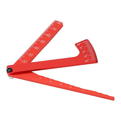 RC Rim Camber Gauge Aluminum Alloy Adjustable Wheel Height Ruler Tool for RC Remote Control Vehicle Rim Camber Angle Measurement (Red) - color: Red