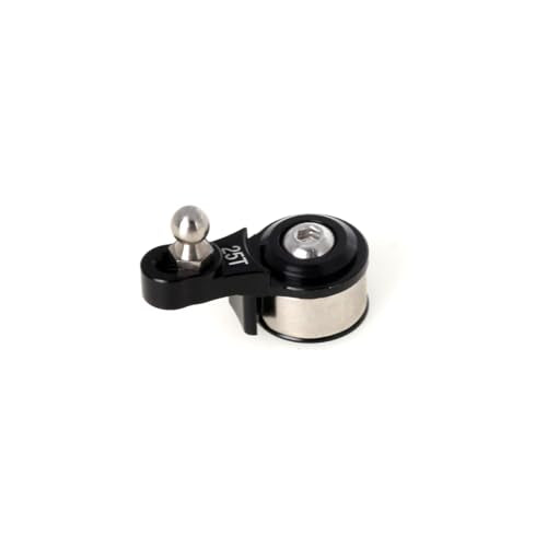 LCX 1/10th RC Crawler Car CNC Machined Aluminum Servo Horn Servo Arm 25T for TRX4 TRX6, Upgrades Parts Accessories (Black) - color: Black