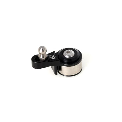 LCX 1/10th RC Crawler Car CNC Machined Aluminum Servo Horn Servo Arm 25T for TRX4 TRX6, Upgrades Parts Accessories (Black) - color: Black