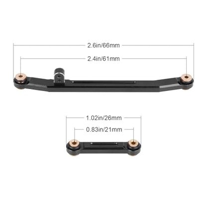 SCX24 Steering Links Aluminum Steering Linkage Set High-Tightening Links for Axial SCX24 1/24 Upgrades (Black) - color: Black