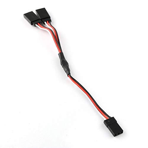 E-outstanding Servo Plug Extension Lead 150mm Y Style 3-Pin Servo Extension Cord for RC Airplane JR Futaba Servo Accessories 1 Male to 2 Female Cable Splitter