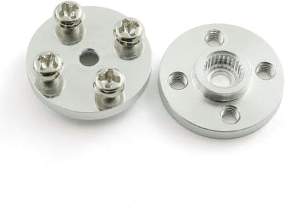 5 Pcs Universal Servo Horn Aluminum Alloy 25T Silvery Standard Servo Disc for Robot Mechanical Claw Rc Car Helicopter Mg945 Mg995 Mg996