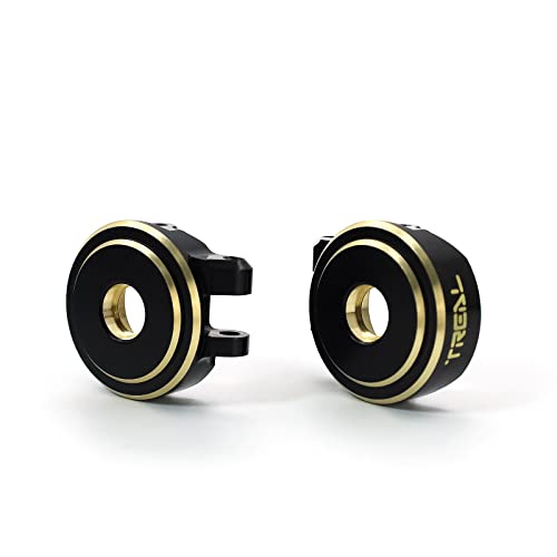 Treal Brass Front Steering Knuckles Set 18.6g/pc (2P) L&R Heavy Weight Upgrades Compatible with 1/18 TRX4M