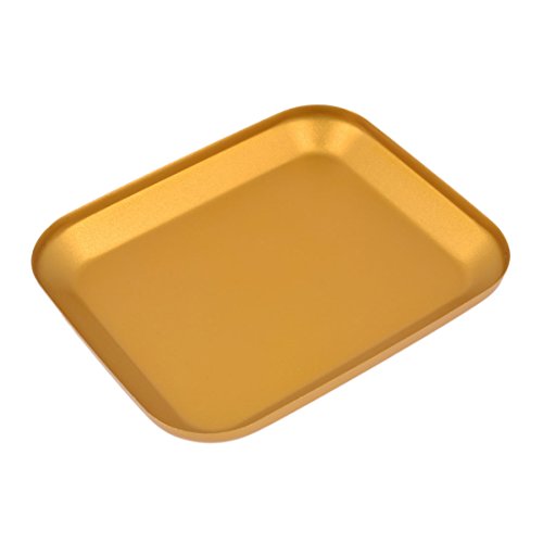 Aexit RC Car Electrical equipment Boat Plane Spare Parts 88mm x 108mm Good performance Brown Aluminum Screw Tray w Magnetic Pad