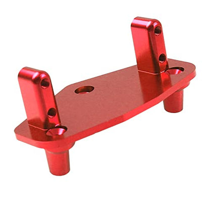 Aluminum Alloy Steering Servo Mount Plate Base Bracket Compatible with 1/8 Losi LMT 4WD Solid Axle RC Monster Car (Red) - color: Red