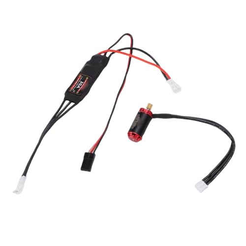 Keenso RC Car Brushless Motor Set, Aluminum Alloy 4000KV 30A ESC Combo for SCX24 Upgrades and Performance