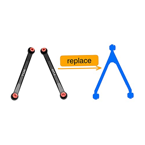 High Clearance Links Set Steering Rod Tie for AXIAL 1/24 SCX24 AXI00001 C10 AXI00002 Wrangler JLU AXI00006 Bronco Upgrades RC Crawler Car - color: Black