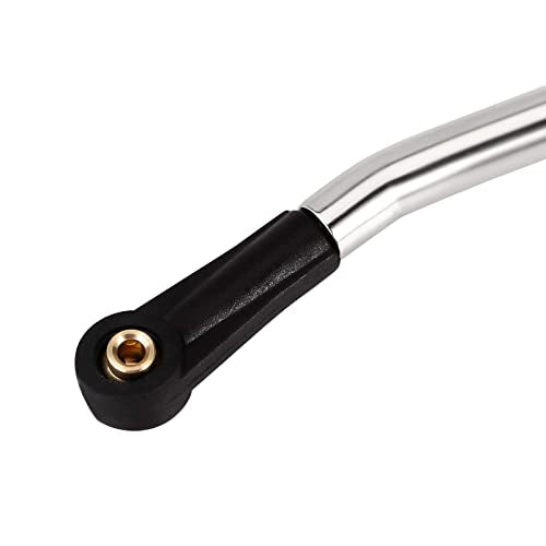 INJORA Steel Steering Link with Plastic Rod Ends for 1/24 SCX24（Silver） - color: Silver