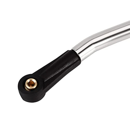 INJORA Steel Steering Link with Plastic Rod Ends for 1/24 SCX24（Silver） - color: Silver