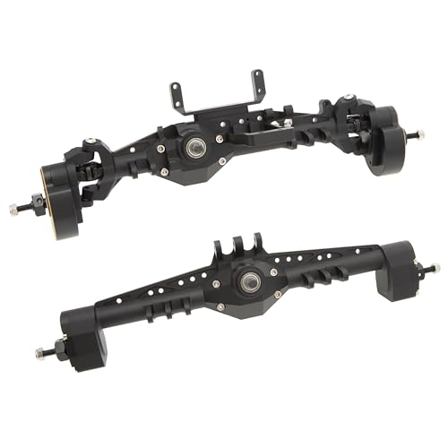 MEUS RACING Capra 1.9 Portal Axles Kit with Isokinetic 3-Section CVDs and Ackerman Steering Structure for Axial Capra 1.9 4X4 and DIY SCX10 SCX10 II Upgrades Parts (Standard-Black) - color: Standard-black