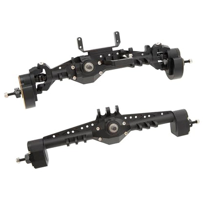 MEUS RACING Capra 1.9 Portal Axles Kit with Isokinetic 3-Section CVDs and Ackerman Steering Structure for Axial Capra 1.9 4X4 and DIY SCX10 SCX10 II Upgrades Parts (Standard-Black) - color: Standard-black