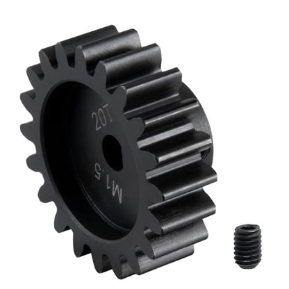 LSG Steel Gear M1.5 20T 25T Motor Gear Pinion Gear for Tra-xxas 1/5 X-MAXX XRT Crawler RC Car Large Transmission Gear Part (20T) - size: 20 Tooth