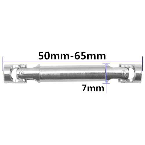 2Pcs Vgoohobby 2mm 3mm 4mm Metal RC Drive Shaft CVD Driveshaft Compatible with WLtoys Axial MN Model WPL Tamiya 1/24 1/18 1/16 1/14 1/12 RC Military Crawler Car Tractor Truck (50-65mm 3-3) - color: 50-65mm 3-3
