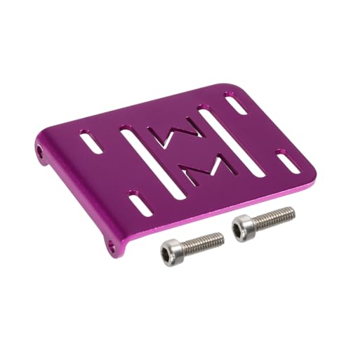 CNC Aluminum Accessory Tray Electronic Battery ESC Holder for 2Low Transmission 1/10 RC Crawler Comp Builds LCG Chassis Upgrade(Purple)