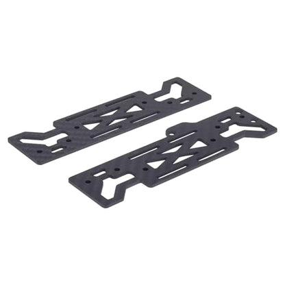 RC Car Parts Compatible with Vanquish for Phoenix Ultra Pro Fordyce 1/10 RC Crawler Parts Light Carbon Fiber Pattern Battery Tray Servo Mount ESC Kit