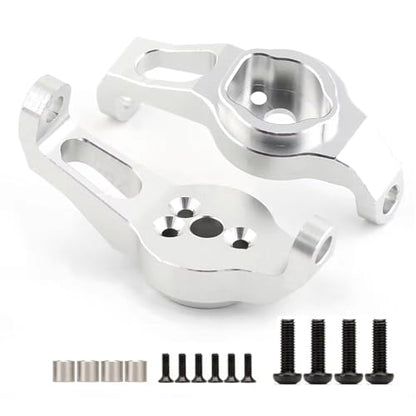 RC Cars Crawler Parts Compatible with for traxxas TRX-4 1/10 RC Crawler Car Upgrade Parts Accessories 2Pcs Aluminum Alloy Front Axle Caster Block C-Hub Carrier(Silver) - color: Silver