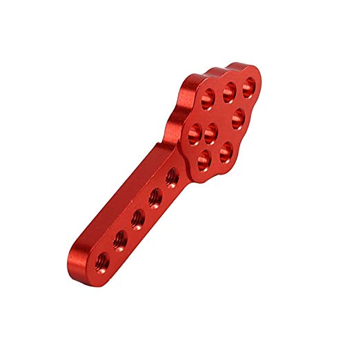 4Pcs Metal CNC RC Car Shock Absorber Mount Adjust Height Angle Stand for Axial SCX10 90046 D90 D110 SCX10III RC Crawler (Red) - color: Red