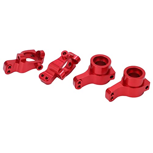 RC Block C Hub Carrier, Aluminum Alloy Steering Cup Upgrade Part Set for LOSI 22S 1/10 Rear Drive Short Course Truck (Red - color: Red