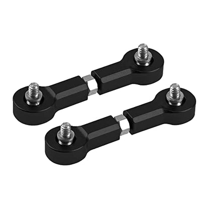 Upper & Lower Swing Arm Wheel Hex Adapter Steering Block Swing Arm Mount Steering Cup w/Bearing Set Compatible with WPL D12 1/10 RC Car Upgrade Part (Black) - color: Black
