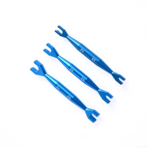 Rc Car Wrench Set, Aluminum Open End Spanner, Double End Tool Kit, 1/10 Rc Crawler Wrench, 3Mm 4Mm 5Mm Nut Driver, Axial Scx10 Tools, Hobby Repair Hand Tools(blue) - color: Blue