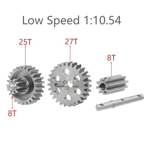 RC Car Accessories for Traxxas for TRX4 for SCX10 1/10 Low/High Speed Transmission for LCG Ultra-Light Gearbox RC Crawler Car DIY for Chassis Upgrade Parts(Low Speed Gear) - size: Low Speed Gear