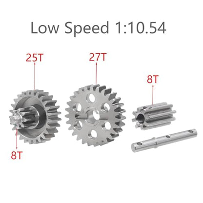 RC Car Accessories for Traxxas for TRX4 for SCX10 1/10 Low/High Speed Transmission for LCG Ultra-Light Gearbox RC Crawler Car DIY for Chassis Upgrade Parts(Low Speed Gear) - size: Low Speed Gear