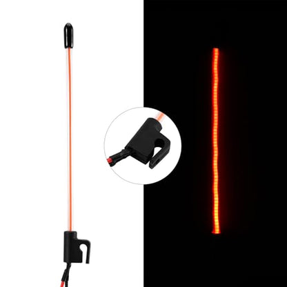 INJORA 2PCS LED Whip Light Side Fixed for 1/18 SCX24 1/24 RC Crawlers(Red) - color: Red
