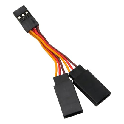 5PCS Multi Function Servo Y Splitter Cable 1 Male Connector to 2 Female Connectors 7cm Extension Cable for Remote Controlled Model Aircraft Cars Drones and Boats