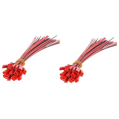 2sets 2 Pin Male Female Connectors Kit with 150mm Silicone Wire Each 10pairs*2