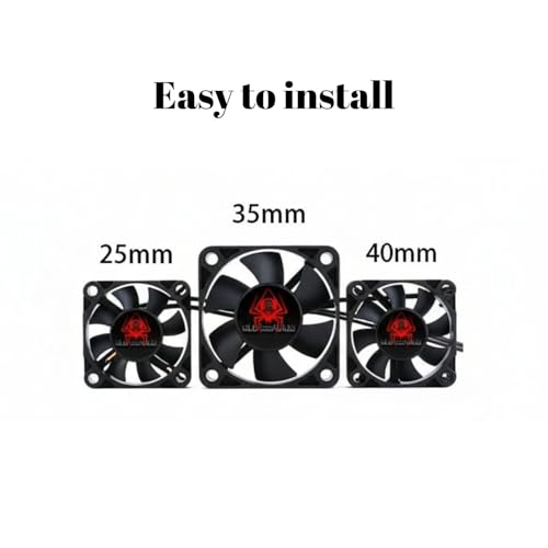 RC Motor Cooling Fan 25/30/35mm 28000RPM RC Cooling ESC Fans 6V-8.5V for 1/10 1/8 1/12 RC Car Truck Crawler, RC Motor Fan for 540 540 Brushed Motor & Brushless Motor Heat Sink Fans (25mm) - size: 25mm