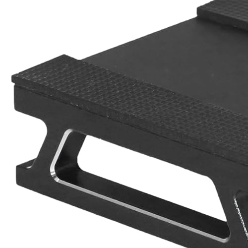 RC Car Repair Work Stand RC Repair Platform Workstation Aluminum Structure Rubber Base Portable Height Suitable for Car Model Repair, Black