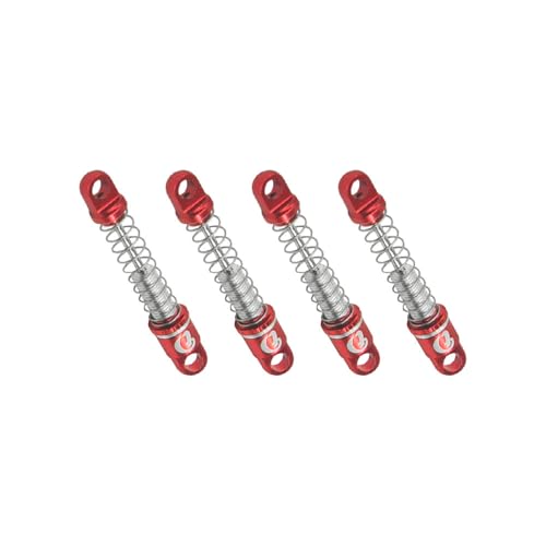 Hobby Details Aluminum Rear Axle Gear Box Skid Link Wheel Upgrade Set for 1/30 Axial SCX30 Jeep Wrangler RC Cars, Red (25mm Aluminum Shock) - color: 25mm Aluminum Shock