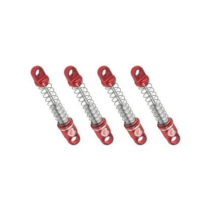 Hobby Details Aluminum Rear Axle Gear Box Skid Link Wheel Upgrade Set for 1/30 Axial SCX30 Jeep Wrangler RC Cars, Red (25mm Aluminum Shock) - color: 25mm Aluminum Shock
