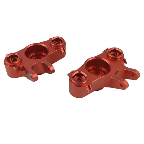 Steering Block Knuckle Arms for E-Maxx T-Maxx 3.3 E-Revo Summit (Red) | Aluminum,Rubber Shielded Bearings,1/10 Scale,RC Cars,Upgrade Parts,5334R Compatible,CNC Machined,High Strength - color: Red