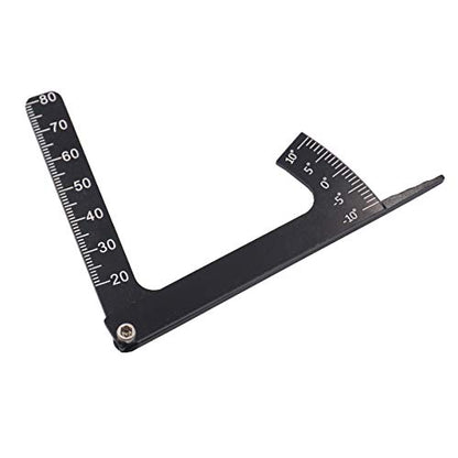 Metal 3 in 1 RC Scale Adjustable Measurement Wheel Height Rim Camber Gauge Angle Ruler Tool for 1/8 1/10 RC Car Truck Tire,Black…