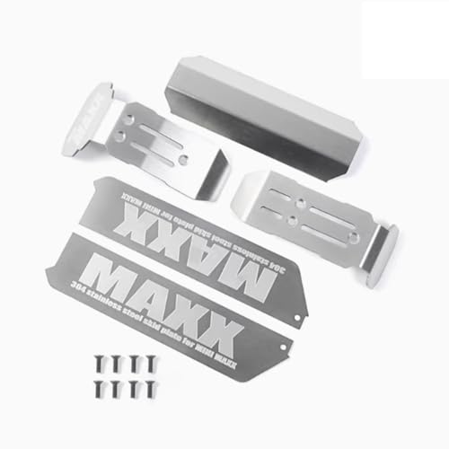 RC Chassis Protector Guard Armor for Traxxas Mini Maxx Guard Plate Armor Stainless Steel Armor Chassis Armor Upgrade Parts (RC Chassis Guard Armor)