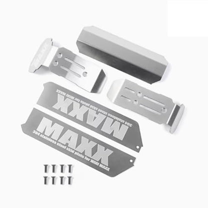 RC Chassis Protector Guard Armor for Traxxas Mini Maxx Guard Plate Armor Stainless Steel Armor Chassis Armor Upgrade Parts (RC Chassis Guard Armor)