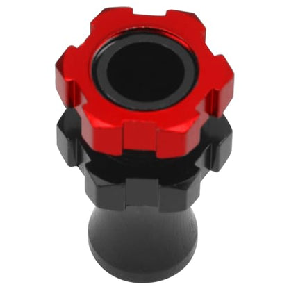 ShareGoo Metal +10mm Extended 17mm Splined Wheel Hex Hub Adapter Compatible with 1/10 Slash 2WD 4X4 Rustler Stampede Bandit 2WD 4X4 RC Car (Red) - color: Red