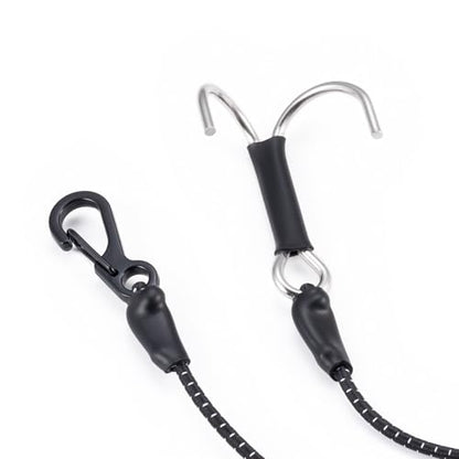 2PCS 1/10 RC Crawler Kinetic Winch Strap Elastic Force Escape Rope with Rescue Trailer Hook 20 Inch RC Tow Truck Escape Rope for Axial SCX10 TRX4 Upgrade Parts