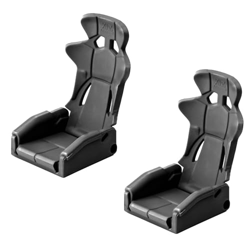 1/10 RC Crawler Car Toy Seats Simulation Plastic Chair Accessories for 1:10 Scale RC Rock Crawler Buggy Truck Car Traxxas TRX4 Axial SCX10 90046 RC4WD D90 D110 TF2 Tamiya Gen8 2Pcs (Black A) - color: Black a