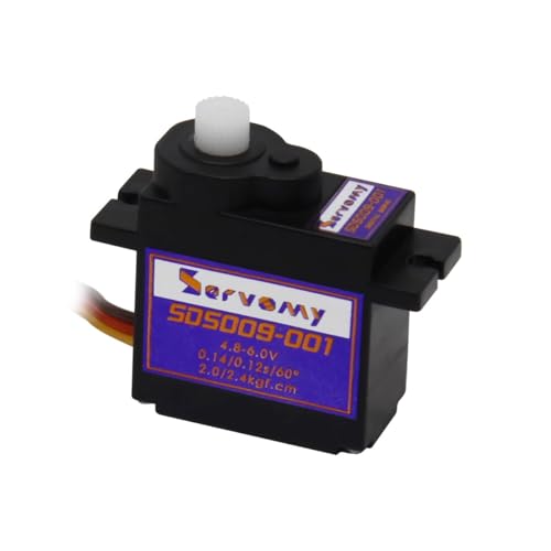 SDS009-001 - 9G Digital Servo High Torque Plastic Gear, 4.8-6.0V 180° 21T Horn, Replacement for SG90/MG90S/ES08MD, RC Cars Drones Arduino - color: Blank (9g, Plastic Gear)