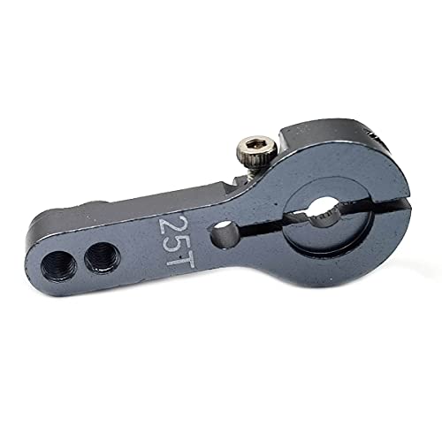 FainWan 5PCS 25T Aluminum Servo Horns M3 Threads Metal Steering Arm for RC Car Truck Buggy Airplane,Gray