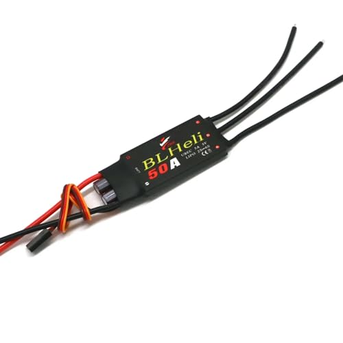 BLHeli RC Brushless ESC 12A 20A 30A 40A 50A 60A 80A with UBEC Motor Electric Speed Controller for Quadcopter Aircraft Model Fixed Wing Multi-axis DIY FPV RC Drone (50A) - color: 50a