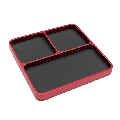 Magnetic Parts Tray, Aluminum Alloy Auto Repair Screws and Parts Organizer, Magnet Hardware Holder Tray for Car RC Repair Phone Electronics Maintenance, Car Accessories (Red) - color: Red