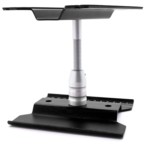 CNC Aluminum Alloy RC Car Work Stand Repair Workstation 360 Degree Rotation Lift Or Lower for 1/8 1/10 1/12 Scale Cars Trucks Buggie (Black)