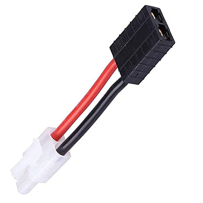 RC Battery Charger Adapter Compatible with Traxxas Connector to Tamiya Male Female, Charging or Converting Battery Plugs (4-Pack)